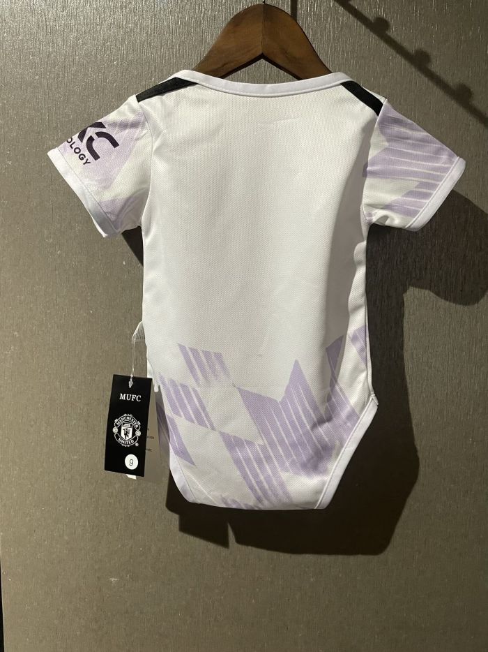 Baby Cloth 2025-2026 Manchester United Away Soccer Jersey Baby Onesies