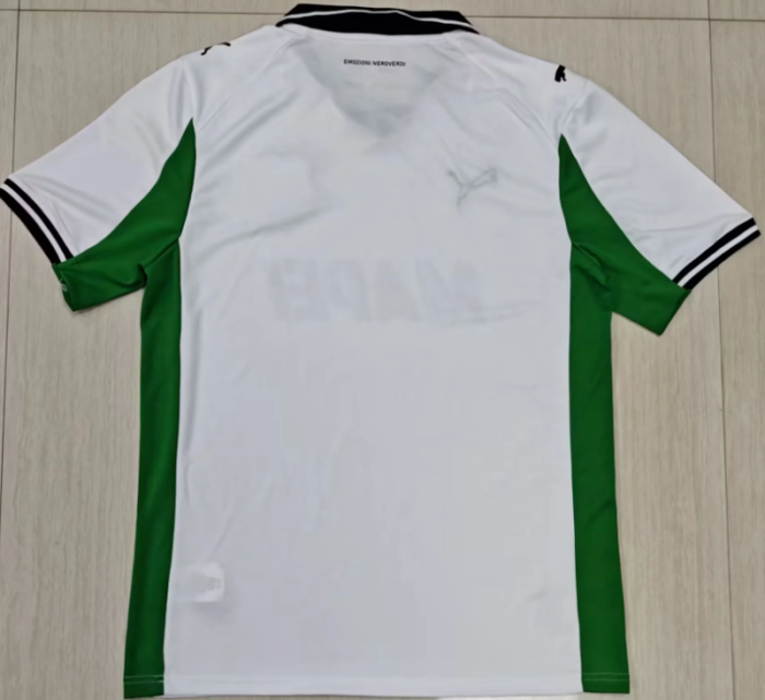 Fans Version 2025-2026 US Sassuolo Calcio Away White Soccer Jersey Football Shirt