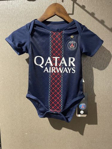 with One Star Baby Cloth 2025-2026 PSG Home Soccer Jersey Baby Onesies