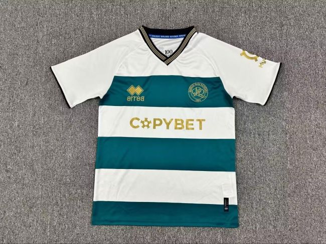 Fans Version 2025-2026 Queens Park Rangers Third Away White/Green Soccer Jersey Football Shirt