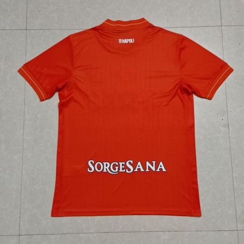 with Scudetto Patch Fan Version 2025-2026 Calcio Napoli Red Goalkeeper Football Shirt Napoles Soccer Jersey