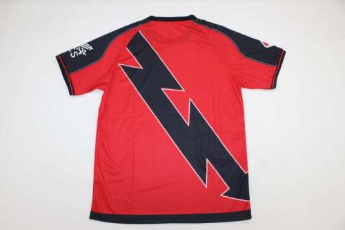 with LALIGA Patch Fans Version 2025-2026 Rayo Vallecano Away Red Soccer Jersey Football Shirt