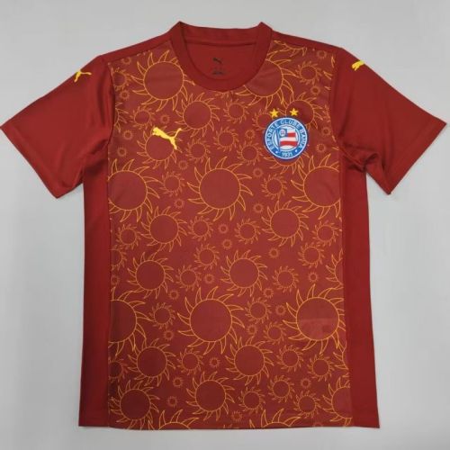 Fan Version 2025-2026 Bahia Third Away Red Soccer Jersey Football Shirt