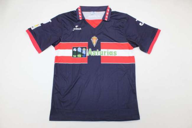 with LFP Patch Retro Jersey 1996-1997 Sporting Gijon Third Away Soccer Jersey Vintage Football Shirt