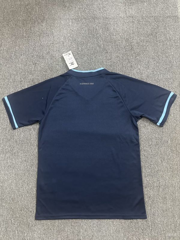 Fan Version 2025-2026 Lazio Third Away Dark Blue Soccer Jersey Football Shirt