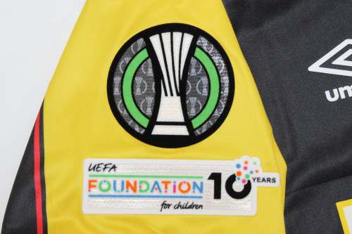 with Europa League Patch Fans Version 2025-2026 Rayo Vallecano Third Away Black Soccer Jersey Football Shirt