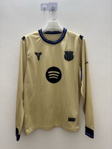 Long Sleeve Barca Camisetas de Futbol 2025-2026 Barcelona Away Soccer Jersey