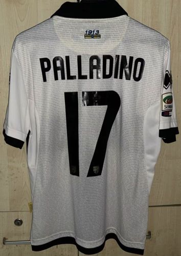 with Serie A Patch Retro Jersey 2012-2013 Parma PALLADINO 17 Home Soccer Jersey Vintage Football Shirt