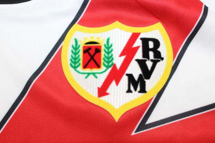 with LALIGA Patch Fans Version 2025-2026 Rayo Vallecano Home Soccer Jersey Football Shirt