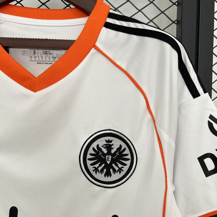 Fan Version Eintracht Frankfurt 2025-2026 Away White Football Shirt Soccer Jersey