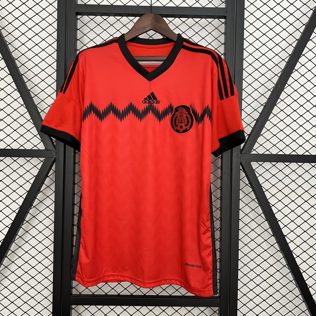 Retro Camisetas de Futbol 2014 Mexico Away Red Soccer Jersey Vintage Football Shirt