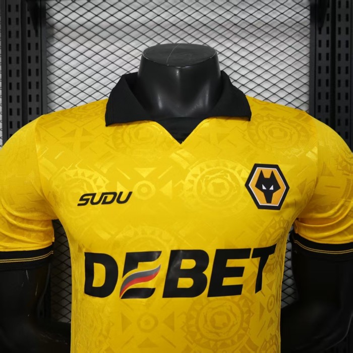 Player Version Wolves Jersey 2025-2026 Wolverhampton Wanderers Home Football Shirt Soccer Jersey