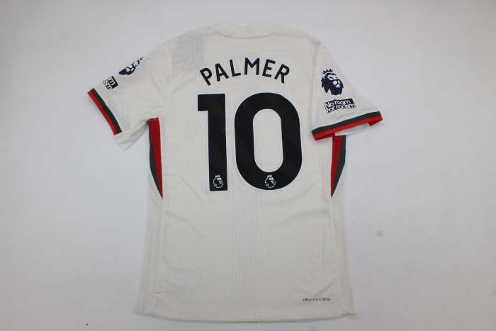 with Club World Cup Champions+No room For racism+EPL Patch Fan Version 2025-2026 Chelsea PALMER 10 Away Soccer Jersey Football Shirt