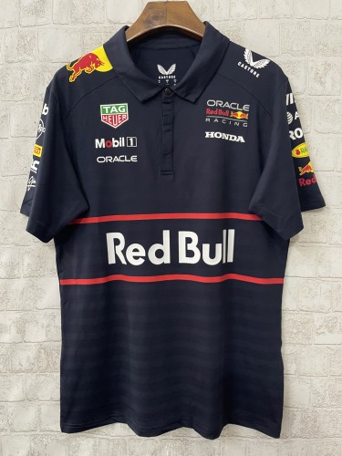 2025 Red Bull Black Polo Racing Shirt