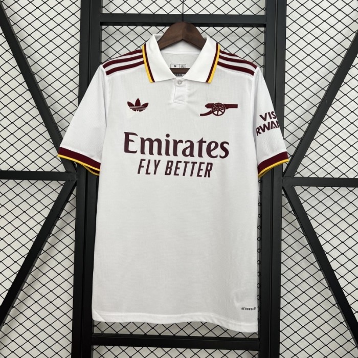 Fan Version Arsenal 2025-2026 Third Away White Soccer Jersey Football Shirt