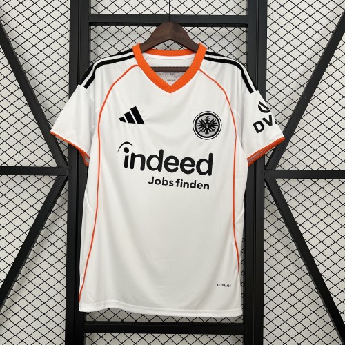Fan Version Eintracht Frankfurt 2025-2026 Away White Football Shirt Soccer Jersey