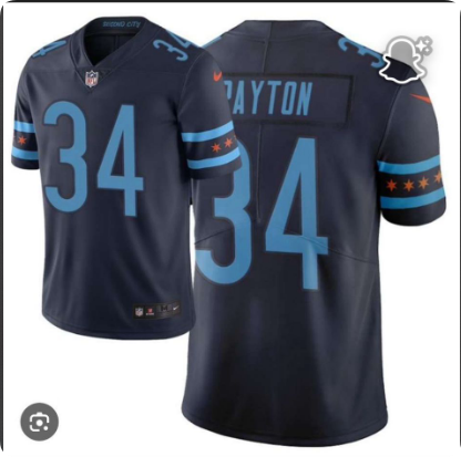 Men's Chicago Bears 34 Walter Payton Navy 2019 City Edition NFL Jersey