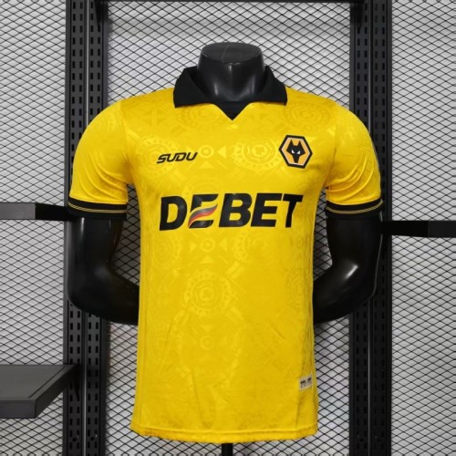 Player Version Wolves Jersey 2025-2026 Wolverhampton Wanderers Home Football Shirt Soccer Jersey