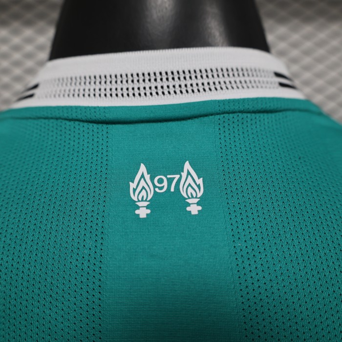 Player Version 2025-2026 Liverpool Third Away Green Soccer Jersey Football Shirt