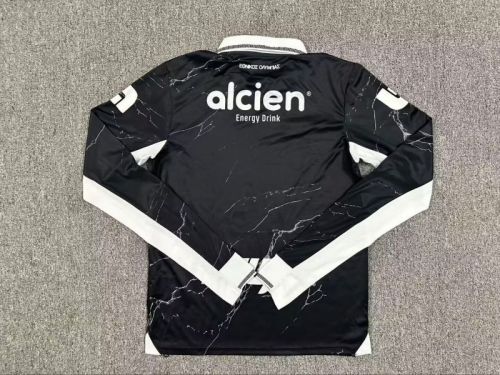 Long Sleeve Fan Version 2025-2026 C.D. Olimpia Third Away Black Football Shirt Club Deportivo Olimpia Soccer Jersey