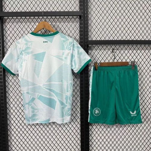 Youth Uniform Kids Kit Ireland 2025-2026 Home Soccer Jersey Shorts Child Football Set