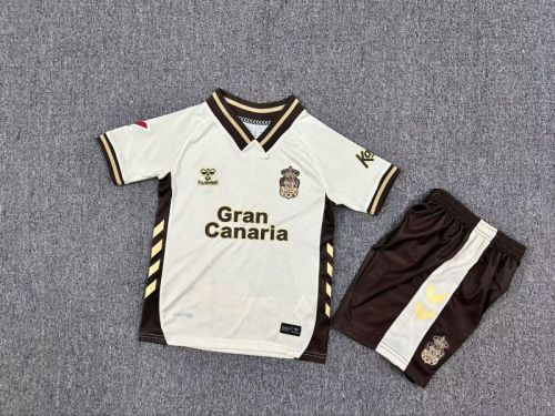 with LALIGA Patch Youth Uniform Kids Kit 2025-2026 Las Palmas Third Away Soccer Jersey Shorts Child Football Set