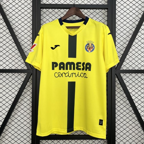 with LALIGA Patch Fans Version 2024-2025 Villarreal Home Soccer Jersey Football Shirt