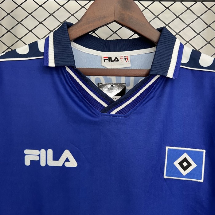 Retro Jersey 2000 HSV Hamburg SV Away Blue Soccer Jersey Hamburger Vintage Football Shirt