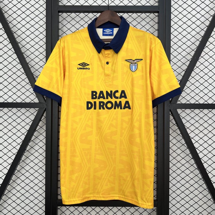 Retro Jersey 1991 Lazio Away Yellow Soccer Jersey Vintage Football Shirt