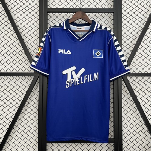 Retro Jersey 2000 HSV Hamburg SV Away Blue Soccer Jersey Hamburger Vintage Football Shirt