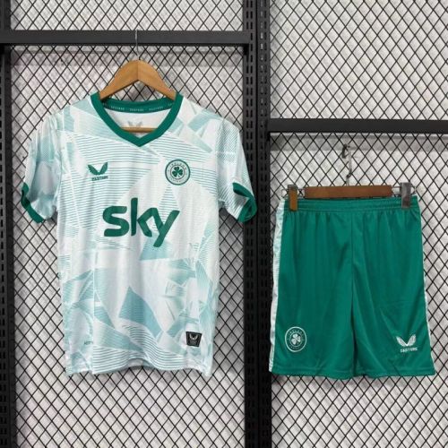 Youth Uniform Kids Kit Ireland 2025-2026 Home Soccer Jersey Shorts Child Football Set