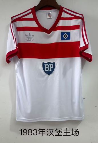 Retro Jersey 1983 HSV Hamburg SV Home Soccer Jersey Hamburger Vintage Football Shirt