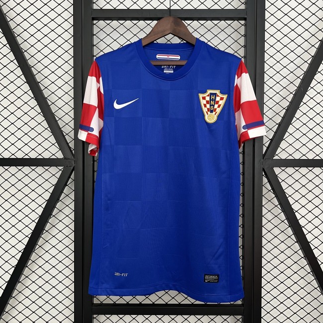 Retro Jersey 2010 Croatia Away Blue Soccer Jersey Vintage Football Shirt