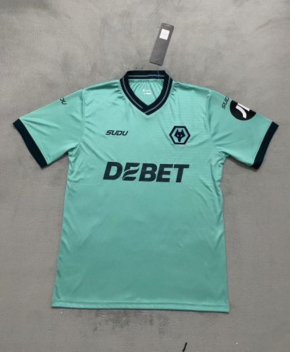 Fan Version Wolves Jersey 2025-2026 Wolverhampton Wanderers Away Green Football Shirt Soccer Jersey