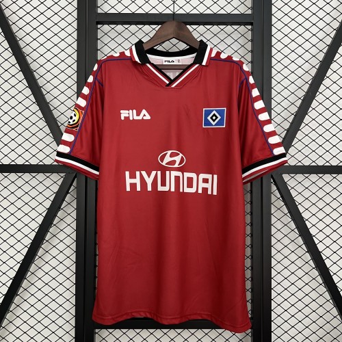 Retro Jersey 2000 HSV Hamburg SV Away Red Soccer Jersey Hamburger Vintage Football Shirt