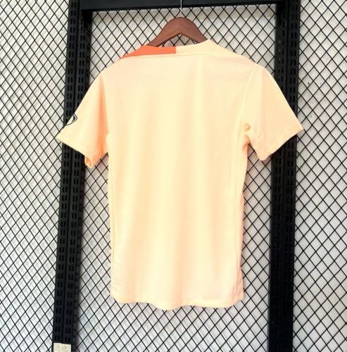 Barca Camisetas de Futbol Fans Version 2025-2026 Barcelona Light Pink/Orange Soccer Jersey