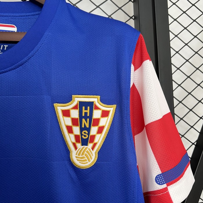 Retro Jersey 2010 Croatia Away Blue Soccer Jersey Vintage Football Shirt