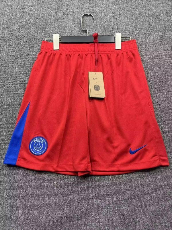 Fan Version 2025-2026 PSG Third Away Orange Soccer Shorts Paris Football Shorts