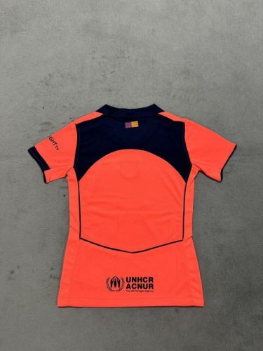 Women 2025-2026 Barcelona Third Away Orange Soccer Jersey Girl Football Shirt