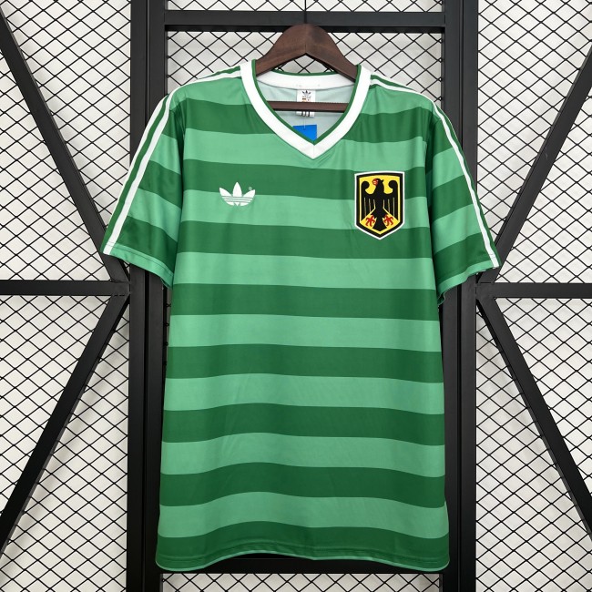 Retro Jersey 1984 Germany Away Green Vintage Soccer Jersey