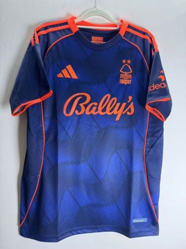 Fans Version 2025-2026 Nottingham Forest Third Away Dark Blue Soccer Jersey Football Shirt