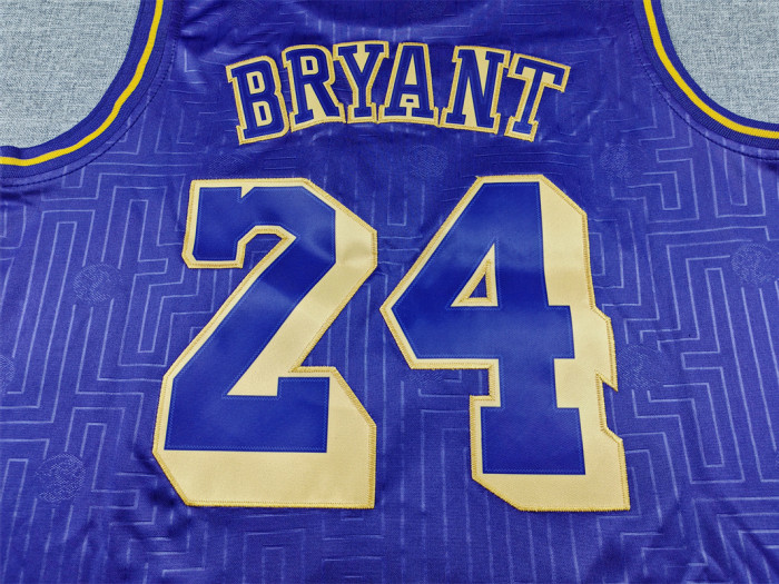 Mitchell&ness 1996-1997 Los Angeles Lakers 24 BRYANT Purple NBA Jersey Basketball Shirt