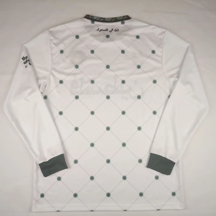 Long Sleeve Fan Version 2025-2026 Palestine White/Green Special Version Soccer Jersey FC Palestina Football Shirt