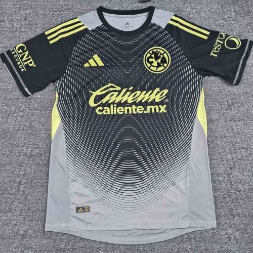 Player Version 2025-2026 Club America Aguilas Black/Grey Goalkeeper Soccer Jersey Football Shirt