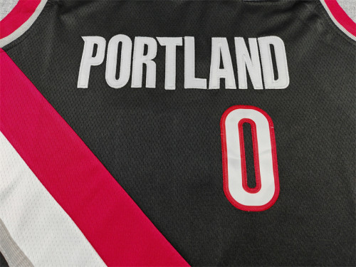 Portland Trail Blazers LILLARD 0 Black NBA Jersey Basketball Shirt
