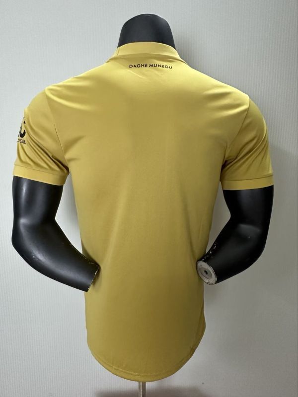 Player Version 2025-2026 AS Monaco Third Away Gold Soccer Jersey Football Shirt