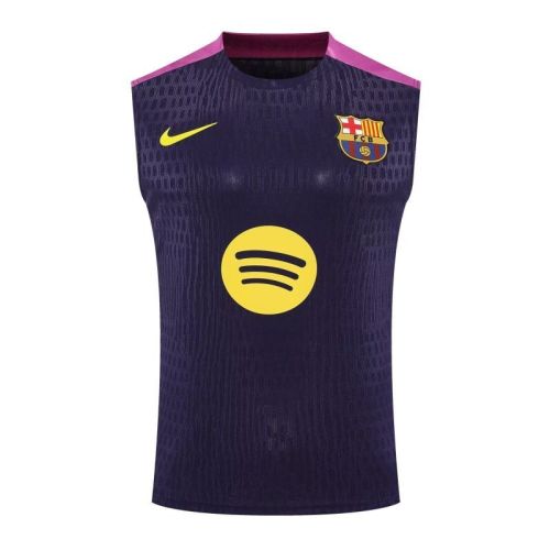 Barca Camisetas de Futbol Player Version 2025-2026 Barcelona Dark Purple Soccer Training Vest