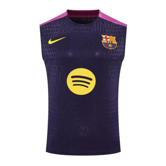 Barca Camisetas de Futbol Player Version 2025-2026 Barcelona Dark Purple Soccer Training Vest