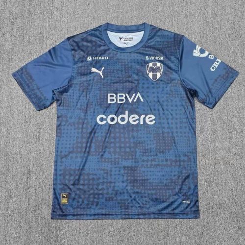 Fans Version 2025-2026 Monterrey Dark Blue Soccer Training Jersey Menterrey Football Shirt