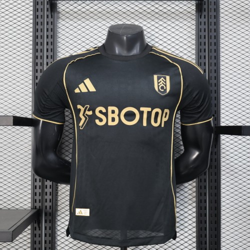 Player Version 2025-2026 Fulham Third Away Black Football Shirt Soccer Jersey